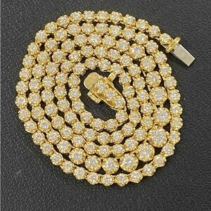 S🚫LD- Tennis Necklace, 18k Japanese gold, with Natural diamonds.